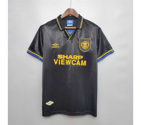 Manchester United 93/94 Away Black Soccer Jersey